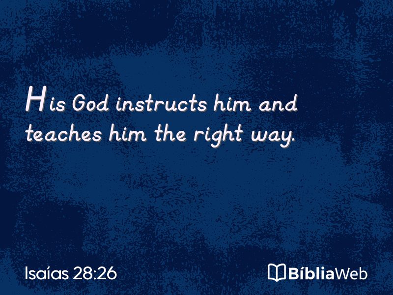 Isaías 28:26 em imagem para compartilhar