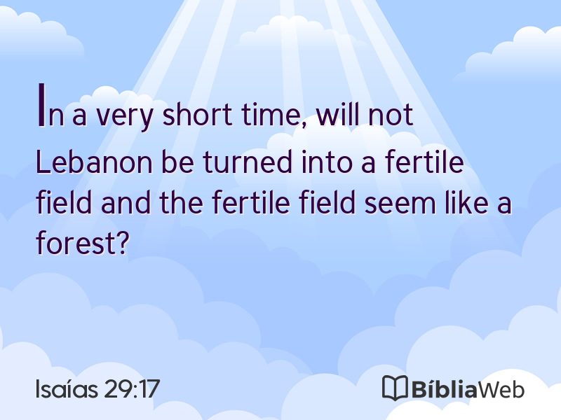 Isaías 29:17 em imagem para compartilhar