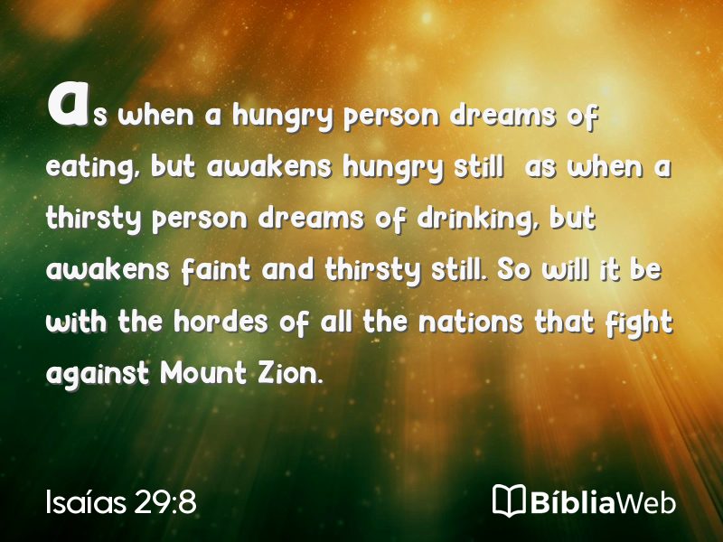 Isaías 29:8 em imagem para compartilhar
