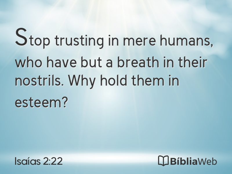 Isaías 2:22 em imagem para compartilhar