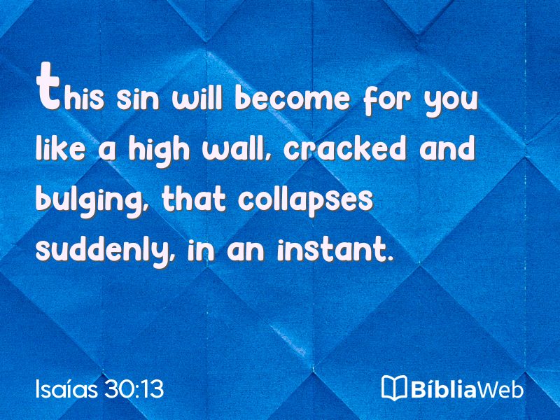Isaías 30:13 em imagem para compartilhar
