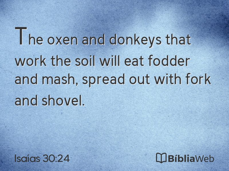 Isaías 30:24 em imagem para compartilhar