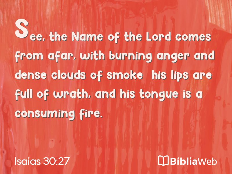 Isaías 30:27 em imagem para compartilhar