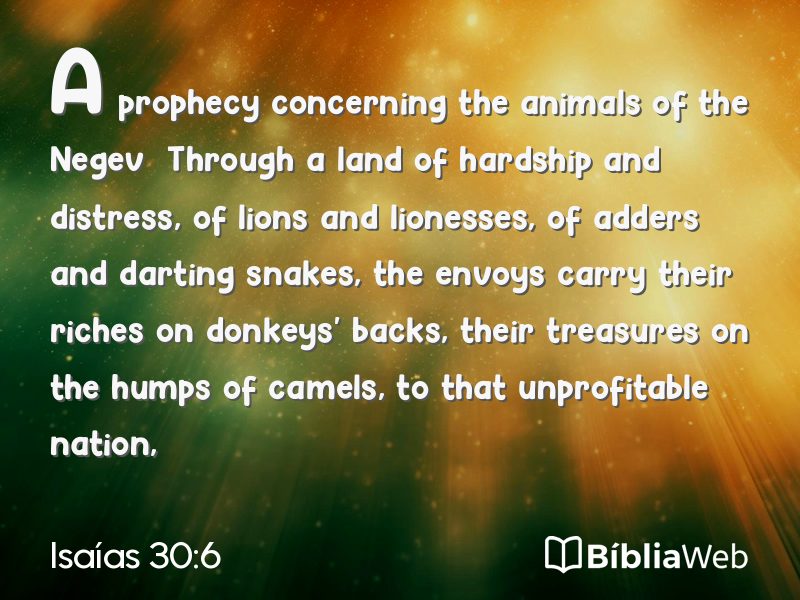 Isaías 30:6 em imagem para compartilhar