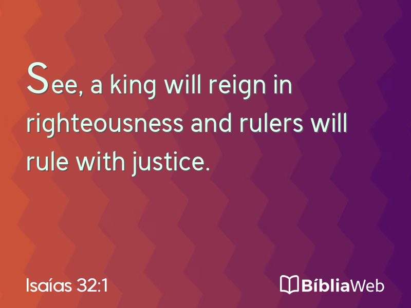 Isaías 32:1 em imagem para compartilhar