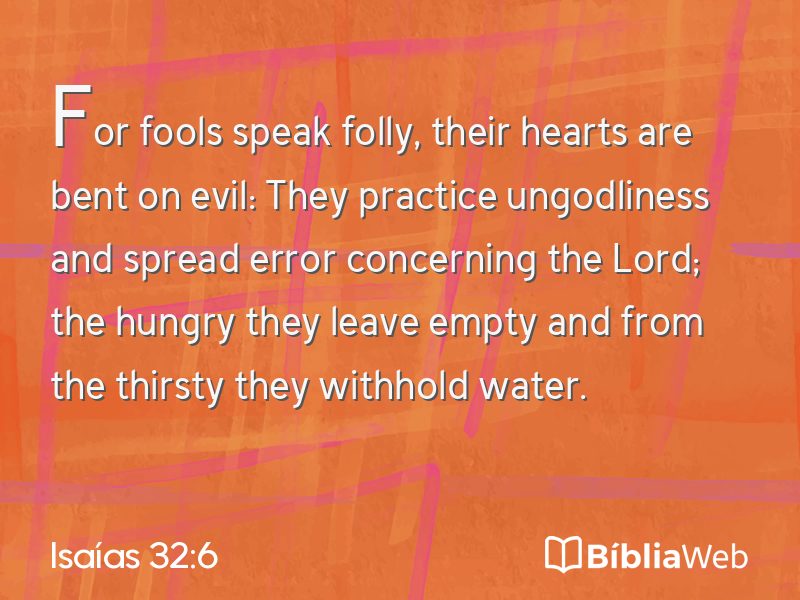 Isaías 32:6 em imagem para compartilhar