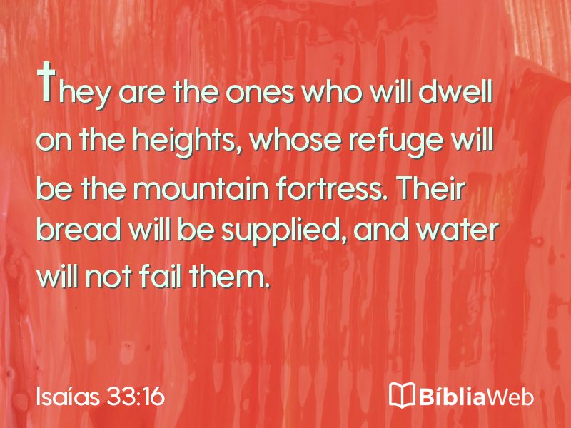 Isaías 33:16 em imagem para compartilhar