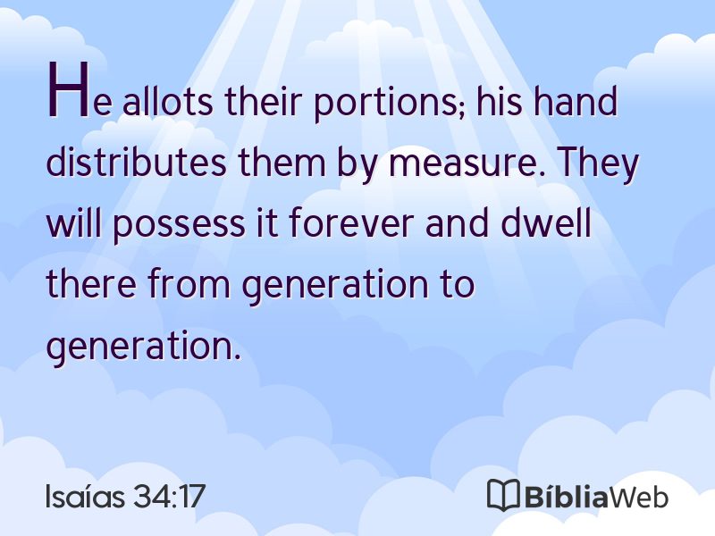 Isaías 34:17 em imagem para compartilhar