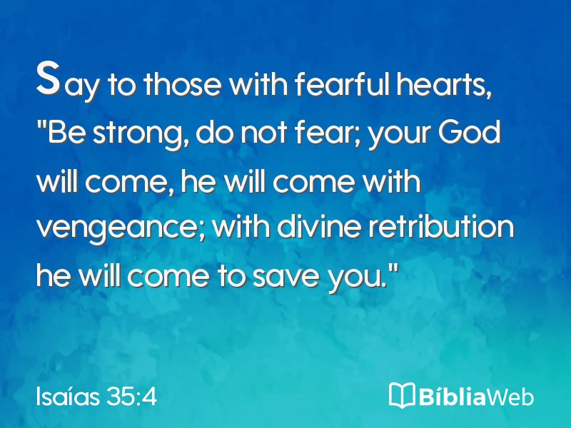 Isaías 35:4 em imagem para compartilhar