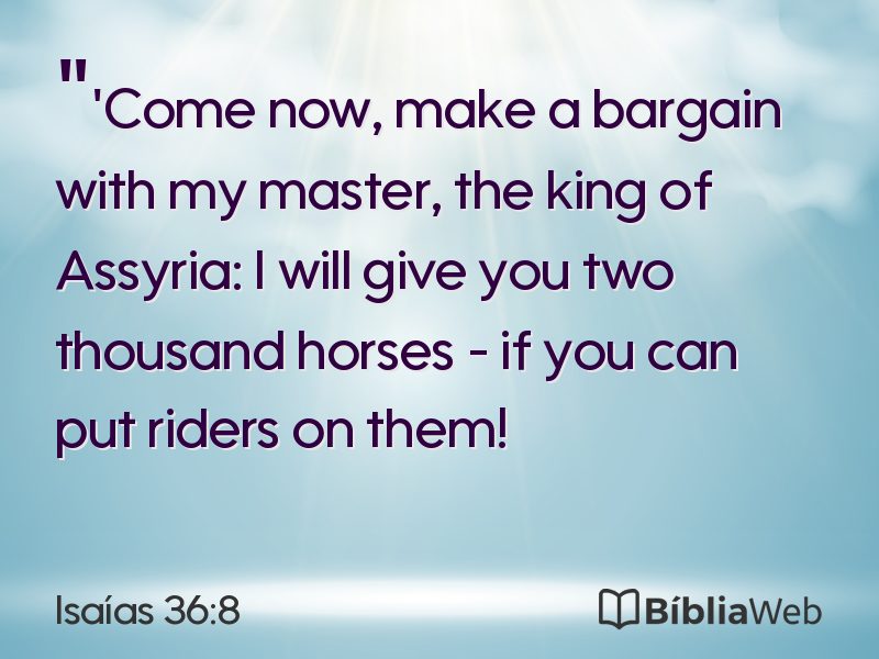 Isaías 36:8 em imagem para compartilhar
