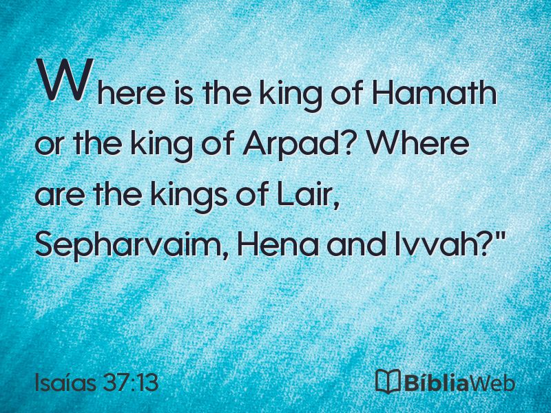 Isaías 37:13 em imagem para compartilhar