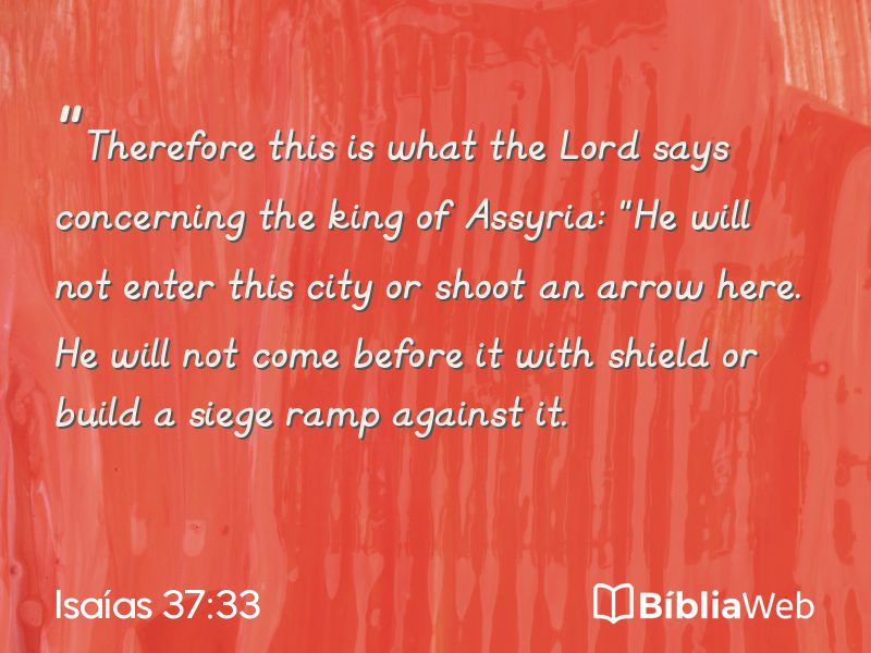 Isaías 37:33 em imagem para compartilhar