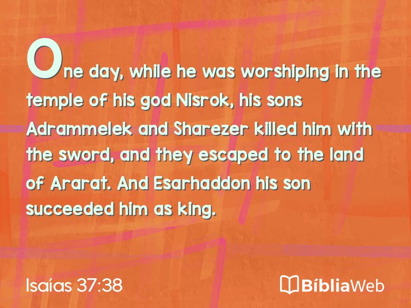 Isaías 37:38 em imagem para compartilhar