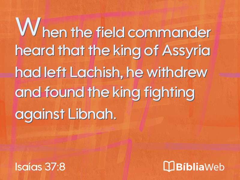 Isaías 37:8 em imagem para compartilhar