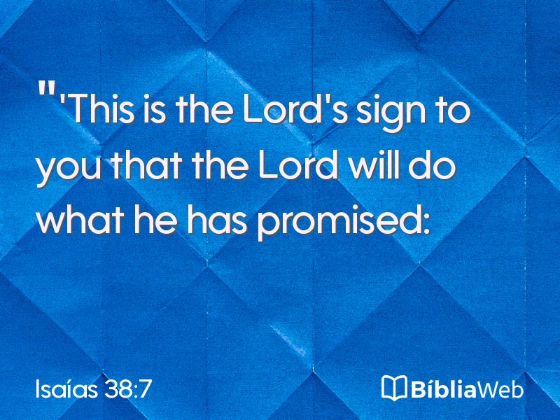 Isaías 38:7 em imagem para compartilhar