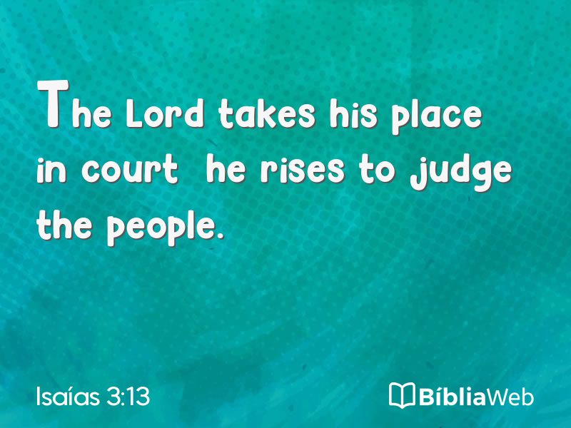 Isaías 3:13 em imagem para compartilhar
