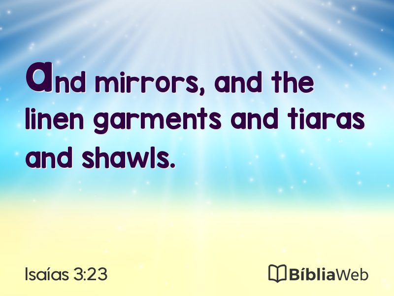 Isaías 3:23 em imagem para compartilhar