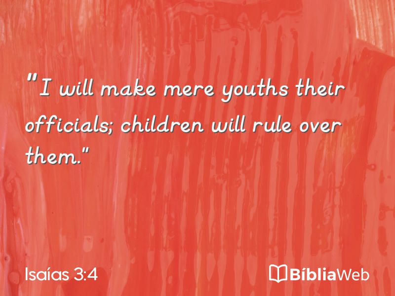 Isaías 3:4 em imagem para compartilhar