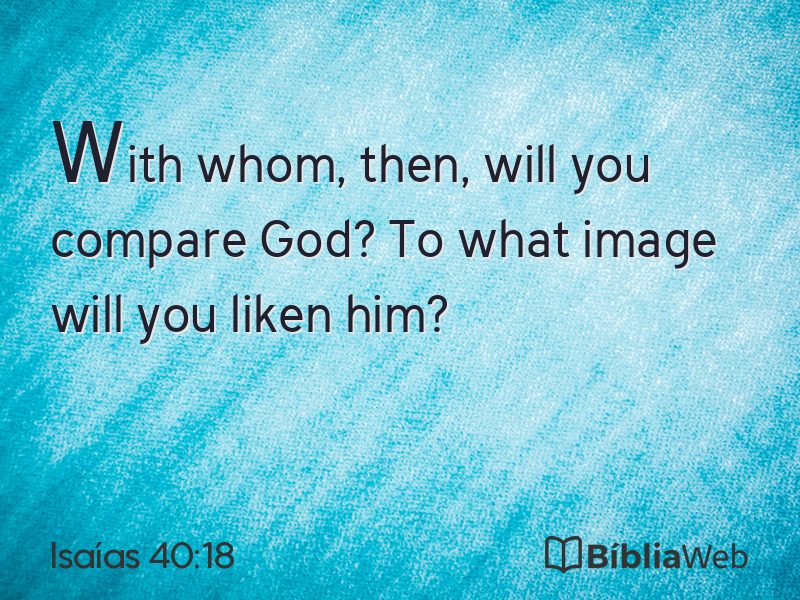 Isaías 40:18 em imagem para compartilhar