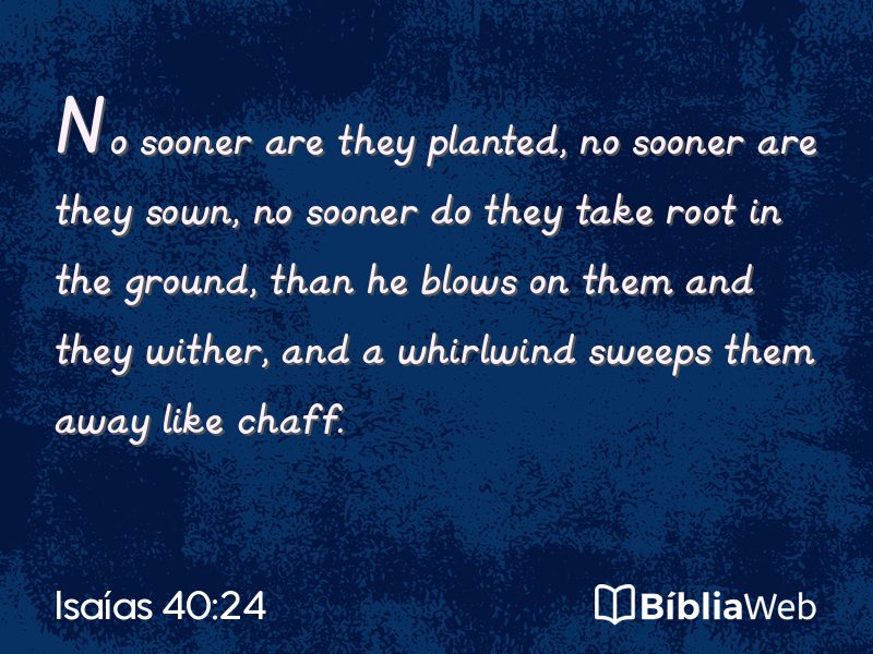Isaías 40:24 em imagem para compartilhar
