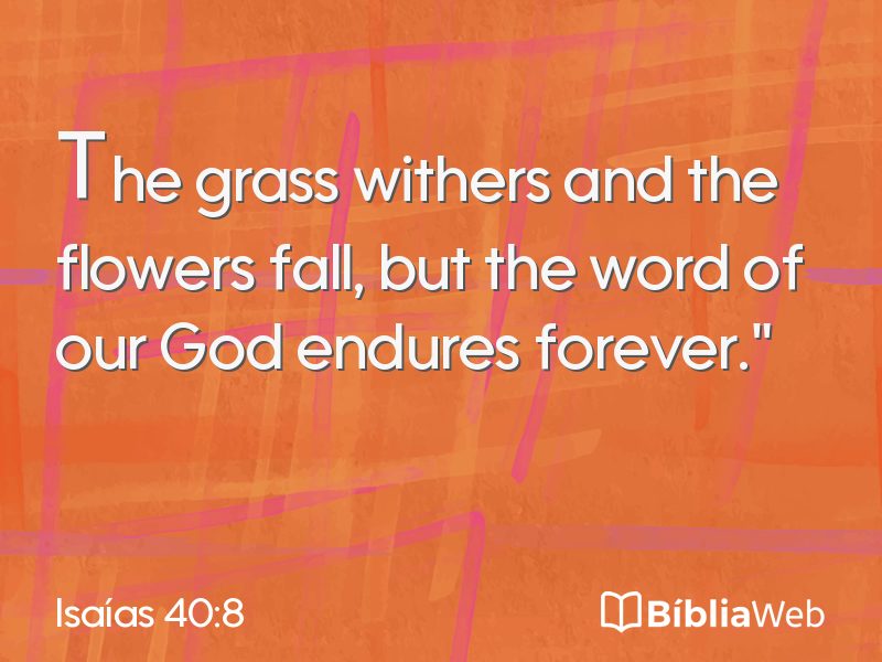 Isaías 40:8 em imagem para compartilhar