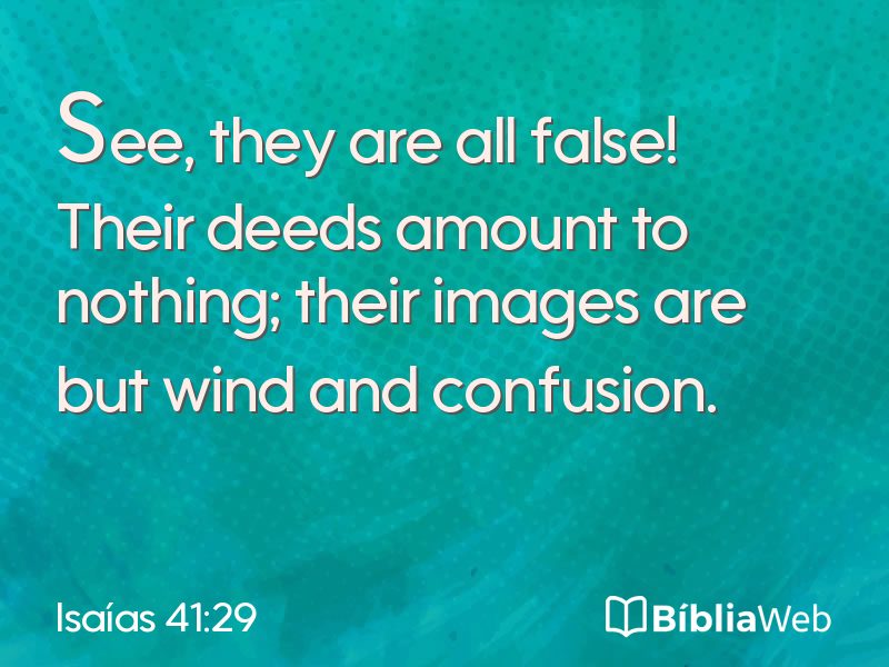 Isaías 41:29 em imagem para compartilhar