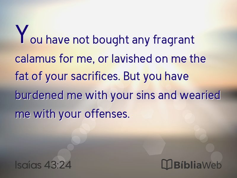 Isaías 43:24 em imagem para compartilhar
