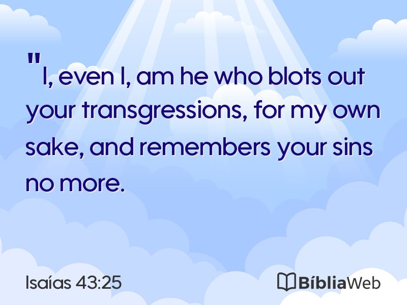Isaías 43:25 em imagem para compartilhar