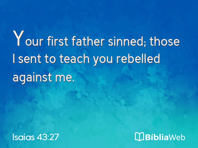 Isaías 43:27 em imagem para compartilhar