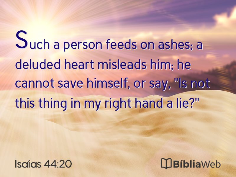 Isaías 44:20 em imagem para compartilhar