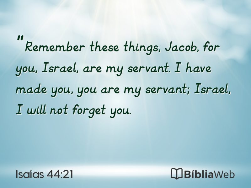 Isaías 44:21 em imagem para compartilhar