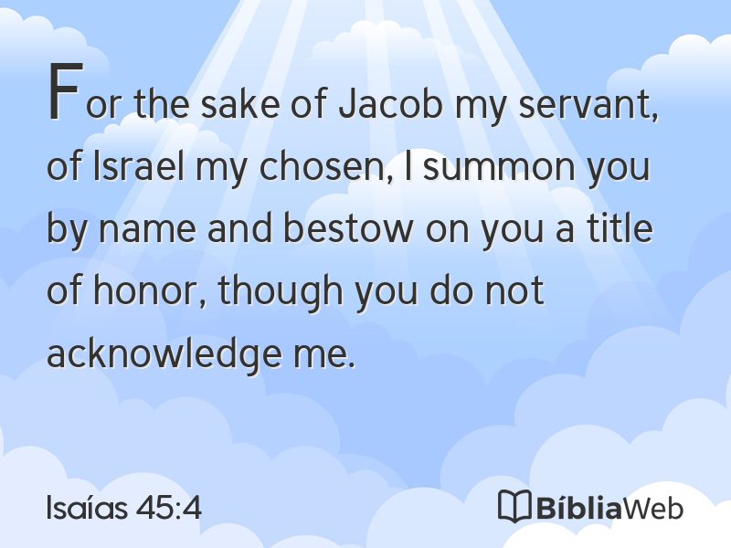 Isaías 45:4 em imagem para compartilhar