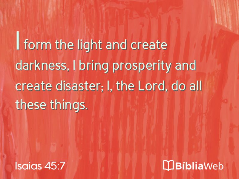Isaías 45:7 em imagem para compartilhar