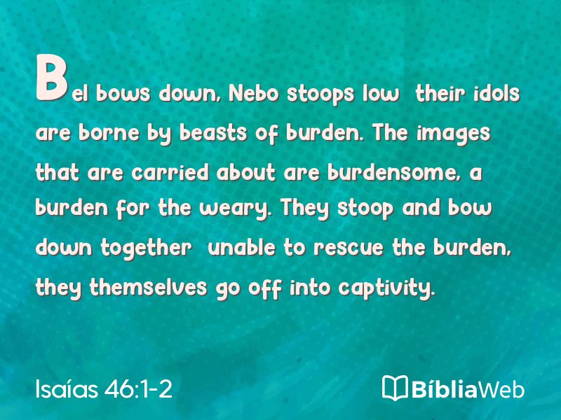 Isaías 46:1-2 em imagem para compartilhar