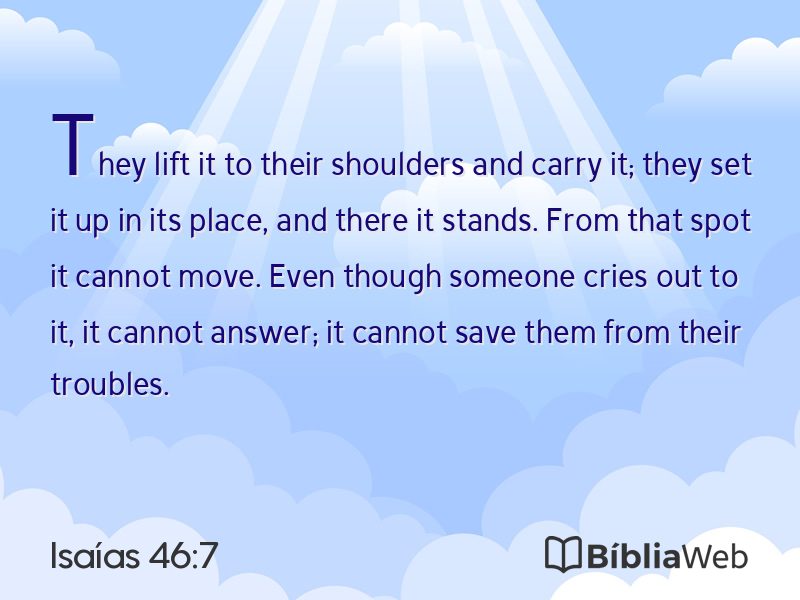 Isaías 46:7 em imagem para compartilhar