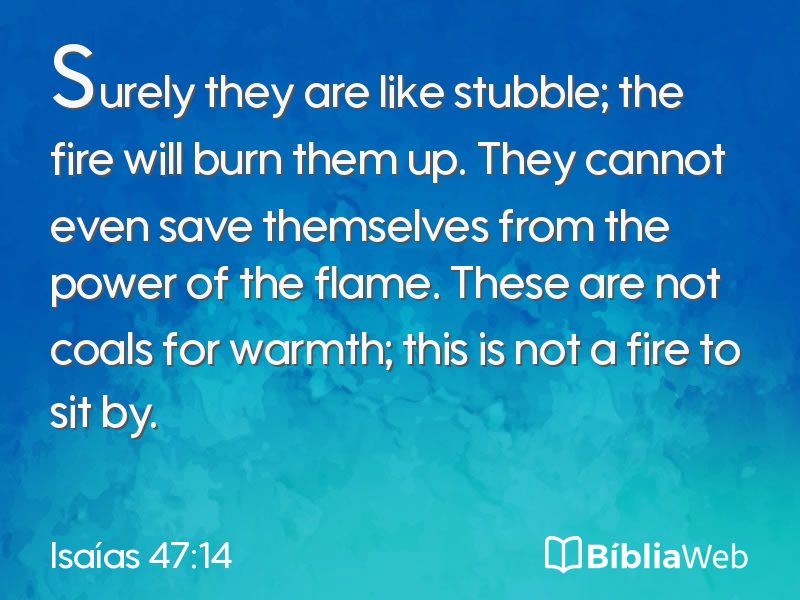 Isaías 47:14 em imagem para compartilhar