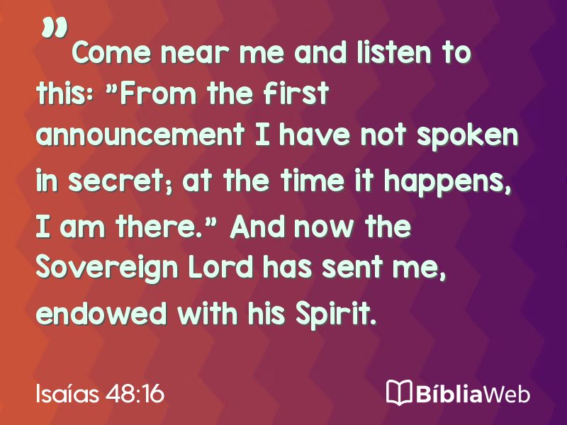 Isaías 48:16 em imagem para compartilhar