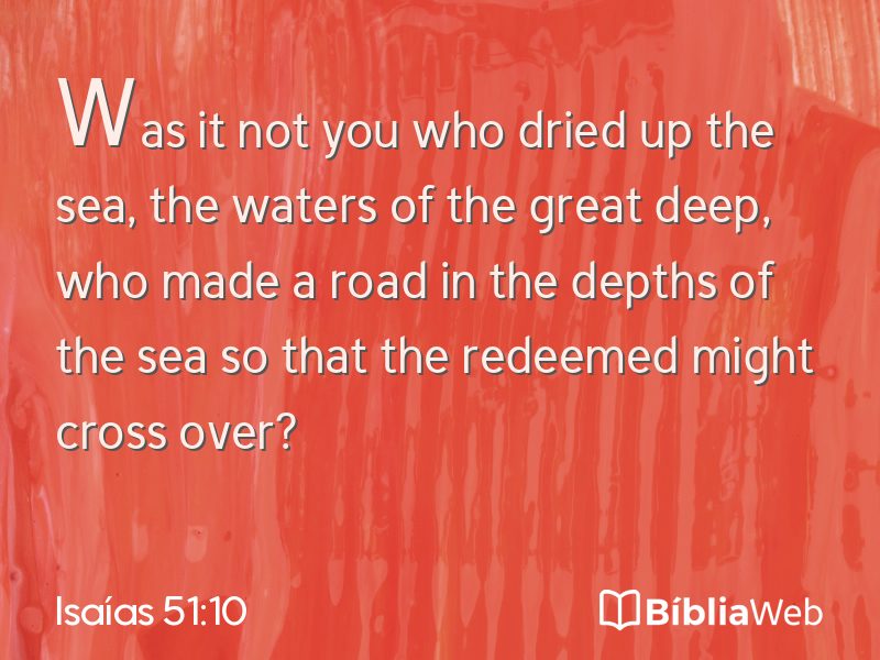 Isaías 51:10 em imagem para compartilhar