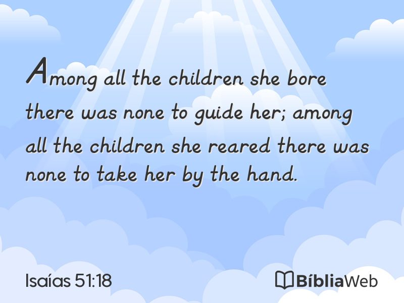 Isaías 51:18 em imagem para compartilhar