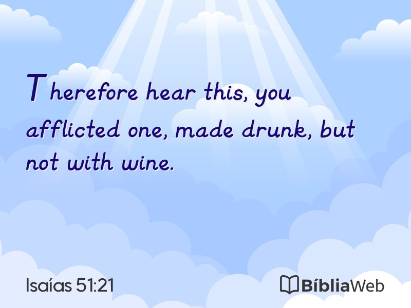 Isaías 51:21 em imagem para compartilhar