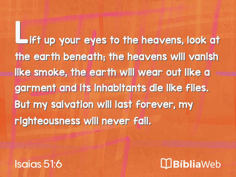 Isaías 51:6 em imagem para compartilhar