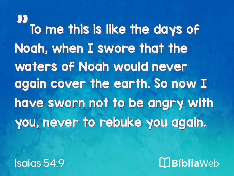 Isaías 54:9 em imagem para compartilhar