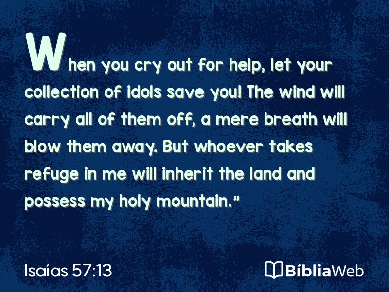 Isaías 57:13 em imagem para compartilhar