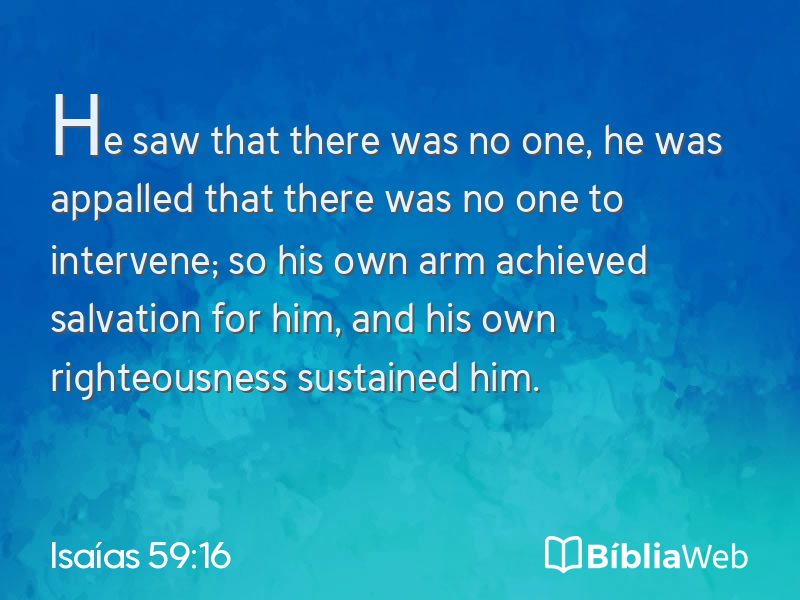 Isaías 59:16 em imagem para compartilhar