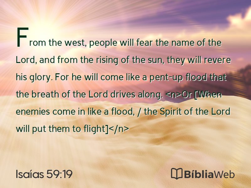 Isaías 59:19 em imagem para compartilhar