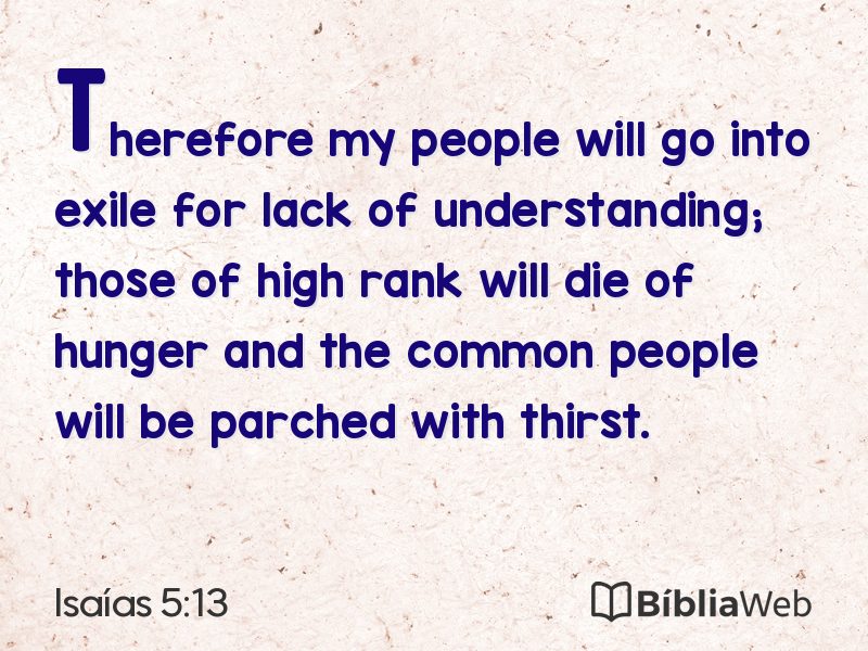 Isaías 5:13 em imagem para compartilhar