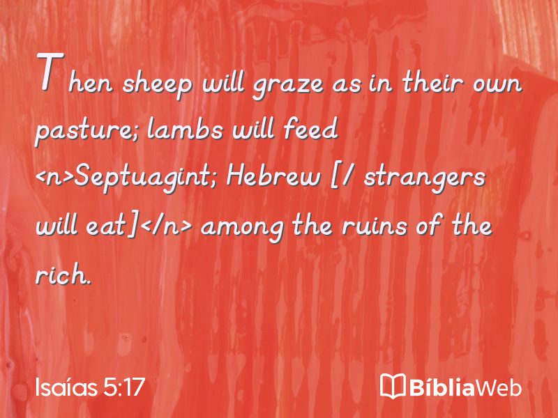 Isaías 5:17 em imagem para compartilhar