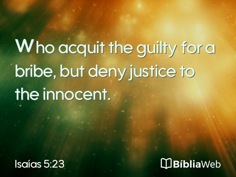 Isaías 5:23 em imagem para compartilhar