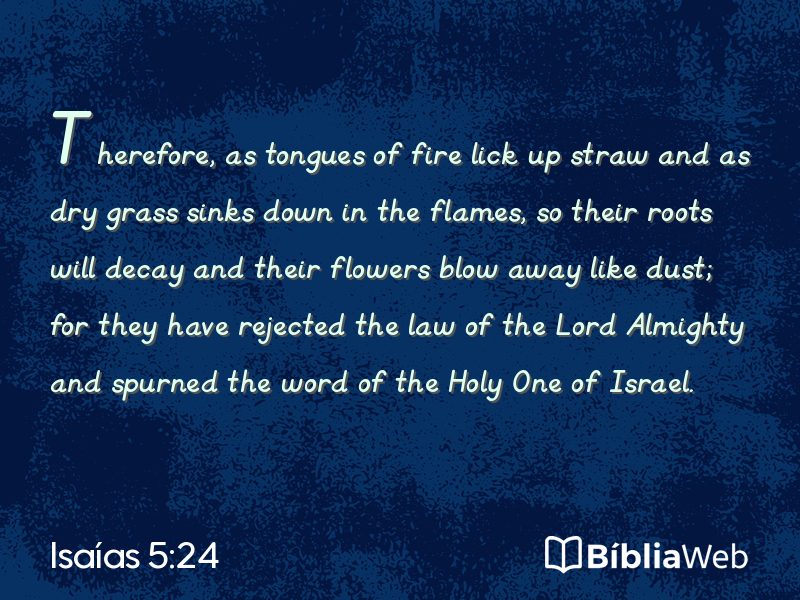Isaías 5:24 em imagem para compartilhar