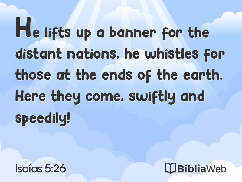 Isaías 5:26 em imagem para compartilhar